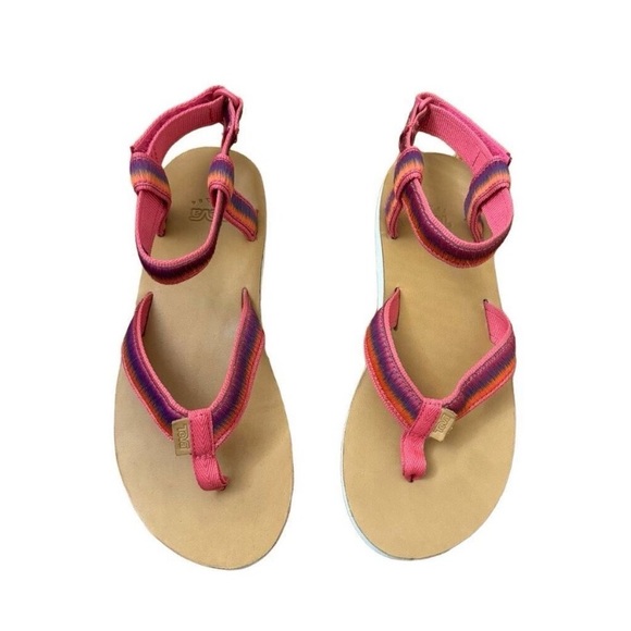 Teva Original Universal Ombré Sandals Size 9 Hot Pink Rainbow - Picture 3 of 4